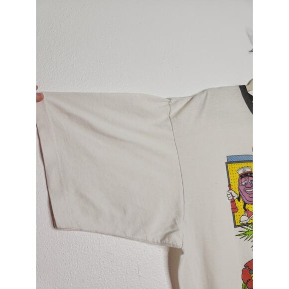 Vintage 80s California Raisins Oversized Sleep Shirt Butter Soft Thin Art Promo - Picture 7 of 8